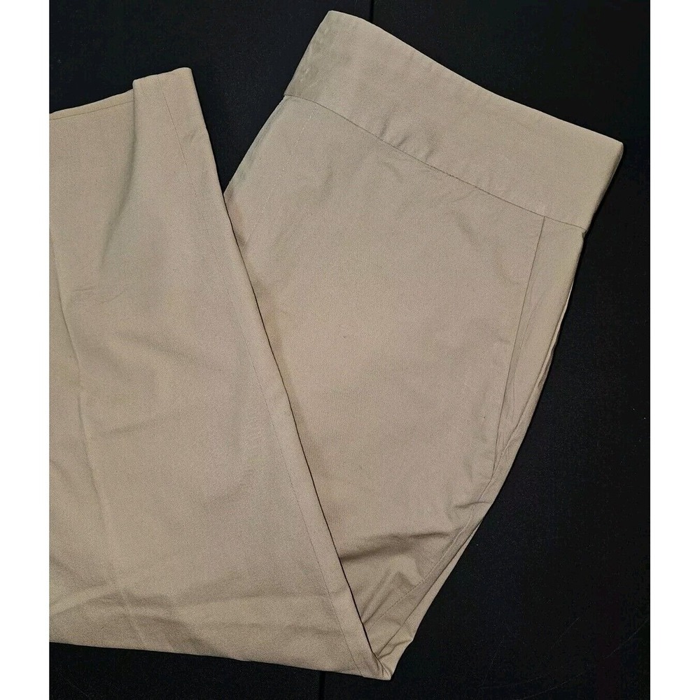 Ralph Lauren Pants Womens 8 Cropped Flat Front Chino Khaki Casual Ladies Sport